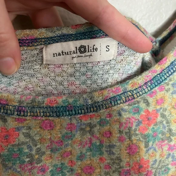 Natural Life Thermal Cami Tank Top Floral Patterned Size S Small - Picture 4 of 6